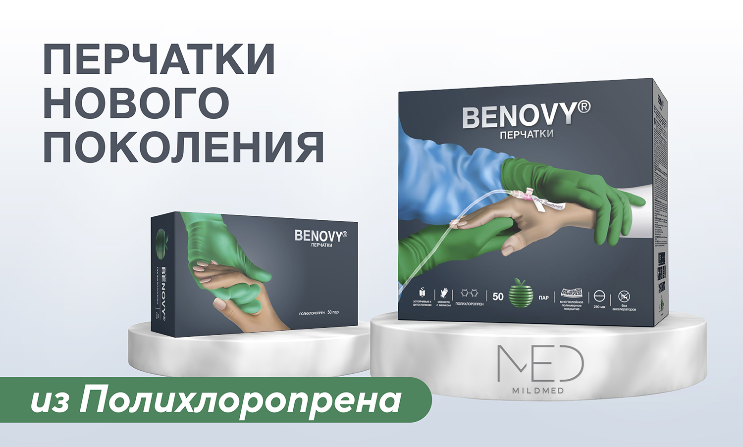 Перчатки нового поколения BENOVY Polychloroprene