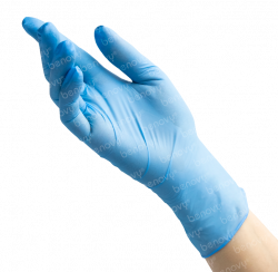 Перчатки смотровые нитриловые текстурированные на пальцах (100 пар) BENOVY Nitrile Chlorinated оптом