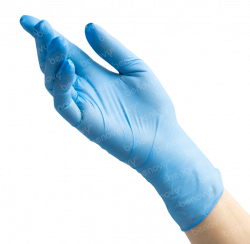 Перчатки смотровые нитриловые текстурированные на пальцах (50пар) BENOVY Nitrile Chlorinated оптом