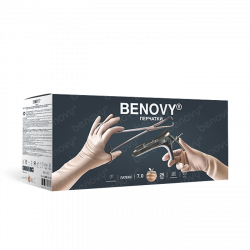 Перчатки хирургические акушерские, неопудренные, с однократной хлоринацией BENOVY Pro Sterile Gynecology  оптом